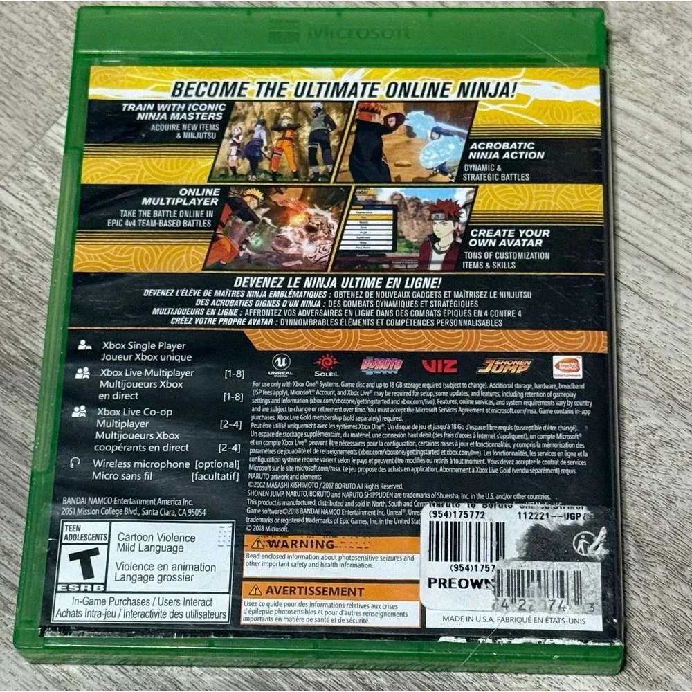 Xbox One version of the video game NARUTO TO‎ BORUTO: SHINOBI STRIKER